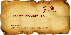 Freisz Manuéla névjegykártya